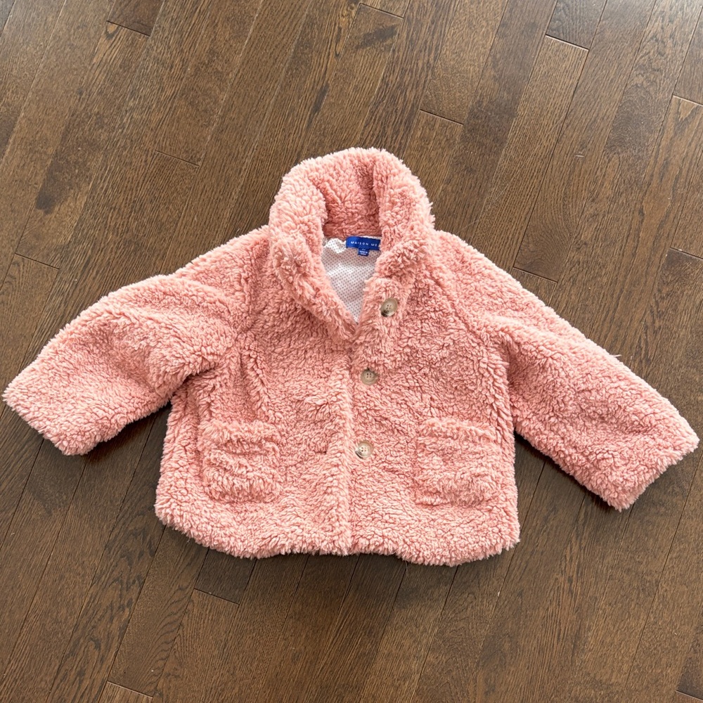 Adorable Pink Sherpa Kids Jacket